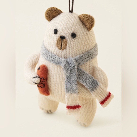 Roots Canada polar bear plush Christmas ornament - Picture 1 of 5
